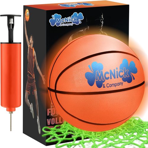 Glow in The Dark Basketball Net - LED Lighted Heavy Duty Nylon Hoop Net for Outdoor Use | All-Weather, Anti-Whip Design