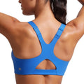 CRZ YOGA Women's Racerback Padded Sports Bra - Medium Impact, Adjustable Straps, Scoop Neck Top