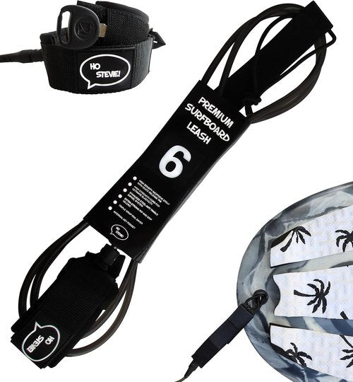 Ho Stevie! Premium Surf Leash - Tangle-Free, Lightweight 1/4" Cord - Feels Like Surfing Leashless - 6/7/8/9 Feet