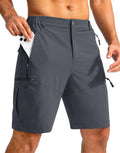 Pudolla Men's Hiking Cargo Shorts - Lightweight Outdoor Shorts with 5 Zipper Pockets | Available in 9"/7"/11" Sizes