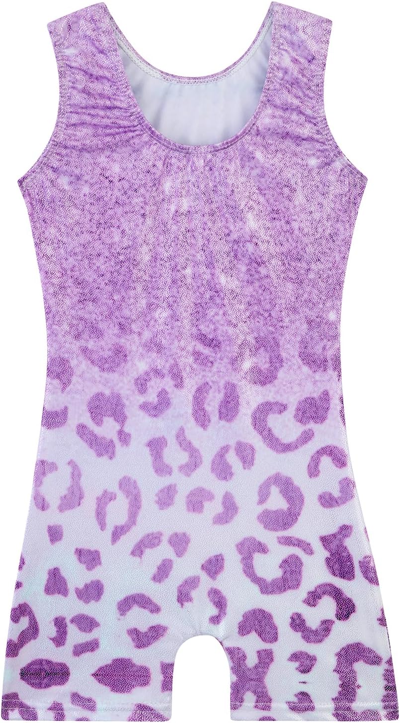Skiennix Girls' Gymnastics Leotard - Shiny Mermaid Unicorn Design | Toddler Sizes Available