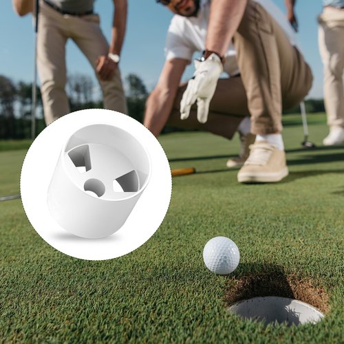 4PCS Golf Hole Cup,ABS Ivory White Plastic Golf Cups,Dimension 4" Depth, Diameter 4 1/4 inches,Fits PGAL|PGA|USGA Regulations,for Backyard Practice