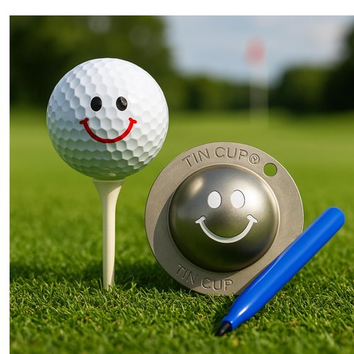 Tin Cup Golf Ball Marker Stencil - Premium Personalization Tool for Golfers - Custom Design Ball Marker - Golf Accessories Gift for Men and Women- Made in The USA (Groovy)