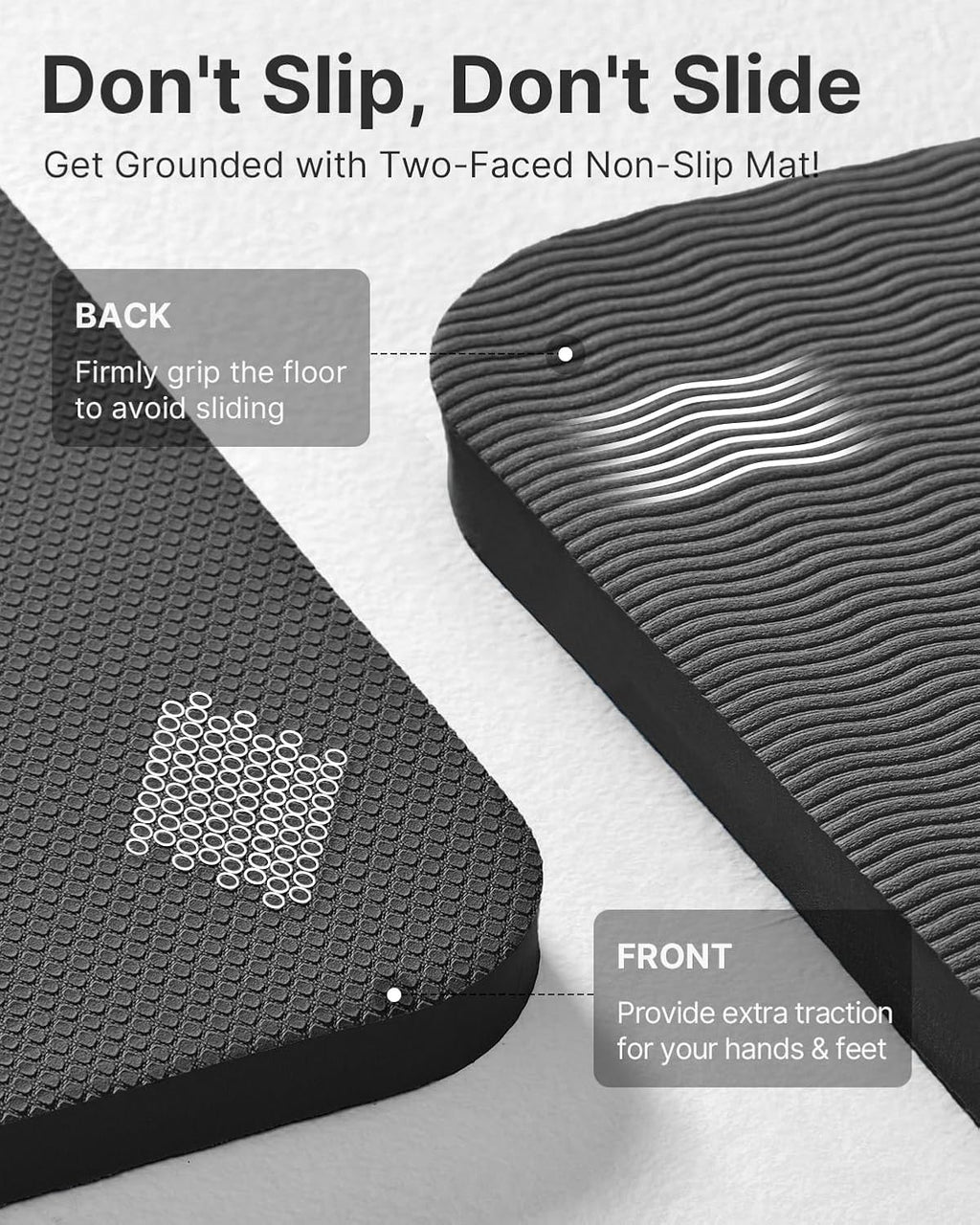 YOTTOY Extra Thick Yoga Mat - 1/2 Inch Non-Slip TPE Exercise Mat for Home Gym & Pilates