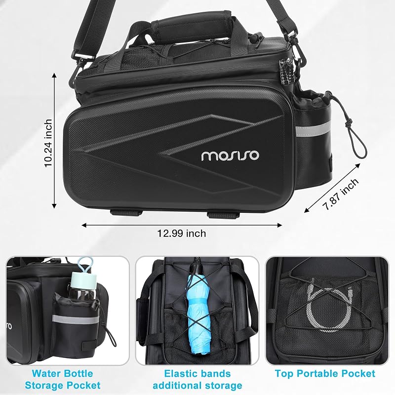 Insulated Bicycle Rack Bag with Cooler - Rear Seat Trunk Bag, Waterproof