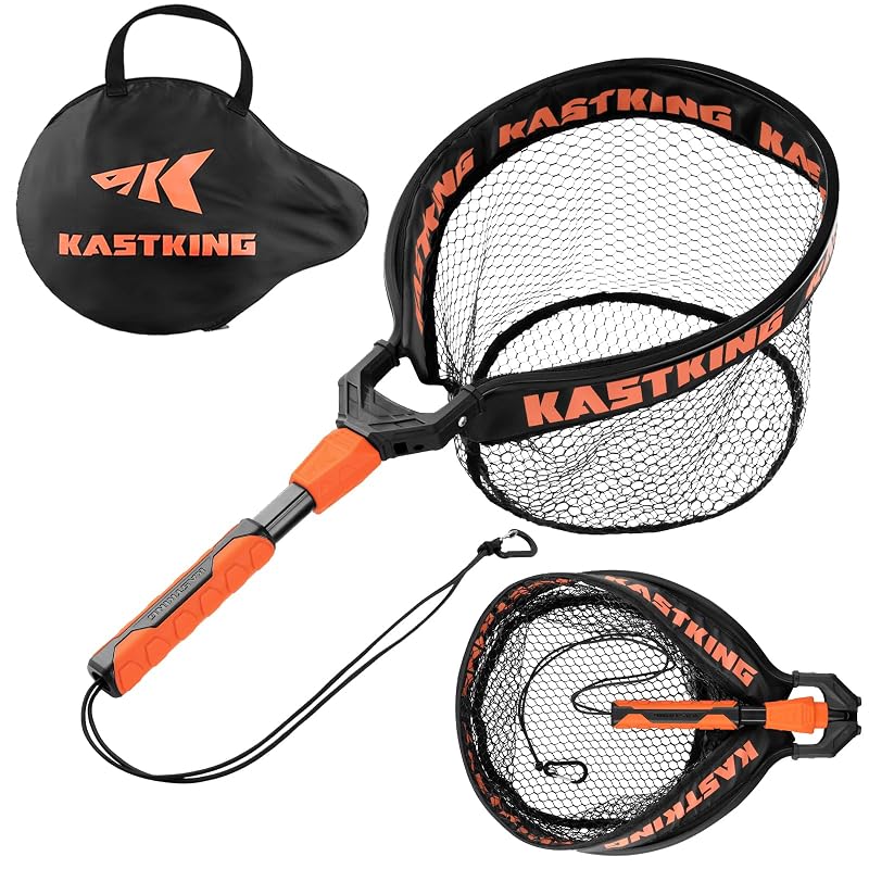 KastKing Titanet Folding Landing Net for Kayak & Fly Fishing - 26" Total Length