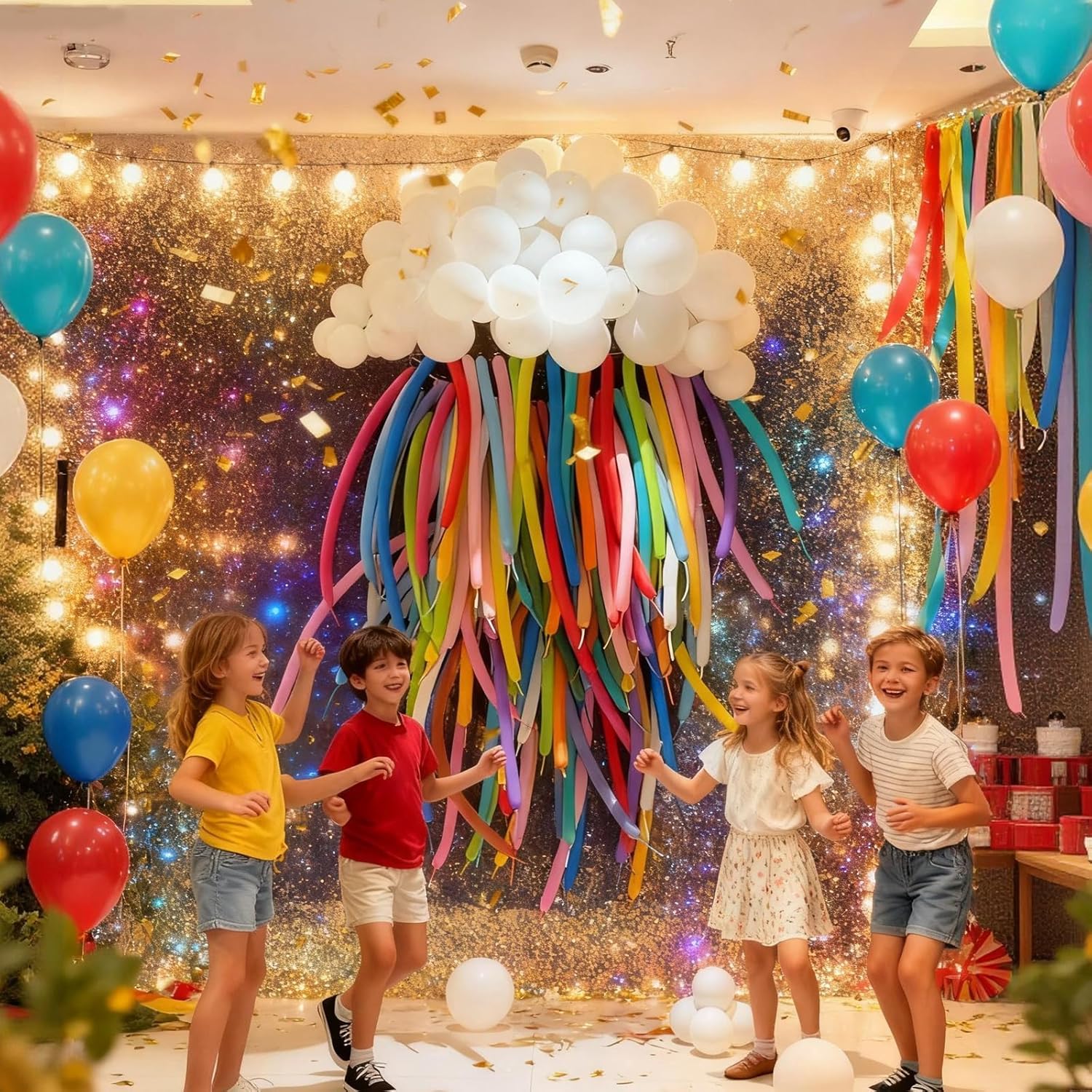 Skiennix 260 Long Balloons - 200 Pack Thick Twisting Balloons for Animal Shapes | Party Decorations