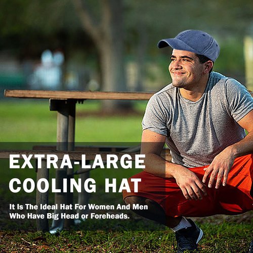 Oversized XL XXL 100% Cotton Basebal Cap Large Dad Washed Sport Cap Unconstructed Low Profilel Hat for Big Head(23.5"-25.5") Navy Blue