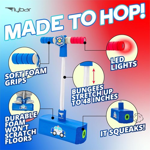 Flybar My First Foam Pogo Jumper - Safe & Fun Pogo Stick for Kids Ages 3+ | Supports Up to 250 lbs
