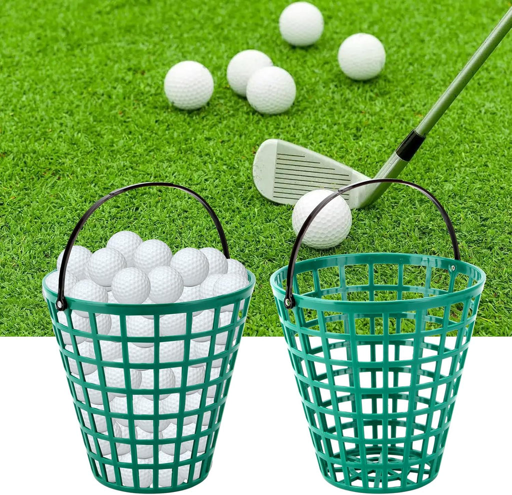 Skiennix Golf Ball Basket - 2 Pack ABS Container with Handle for Easy Storage & Transport