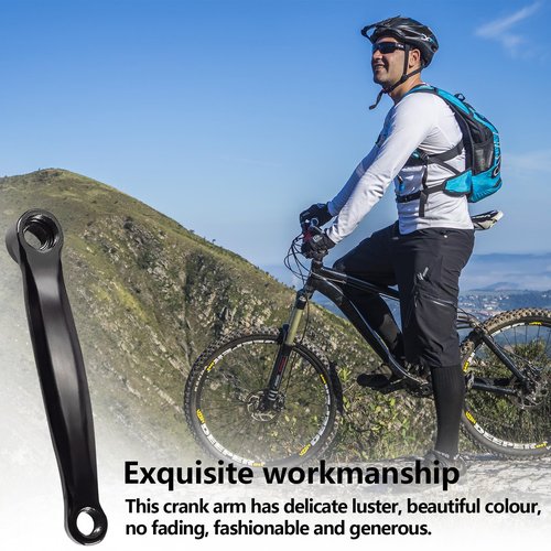 BLLREMIPSUR 2 PCS Bike Wheel Crank Arm, Mountain Bike Tooth Plate Crank, Road Bike Round Hole Crank Replacement (Only Left Side Crank)