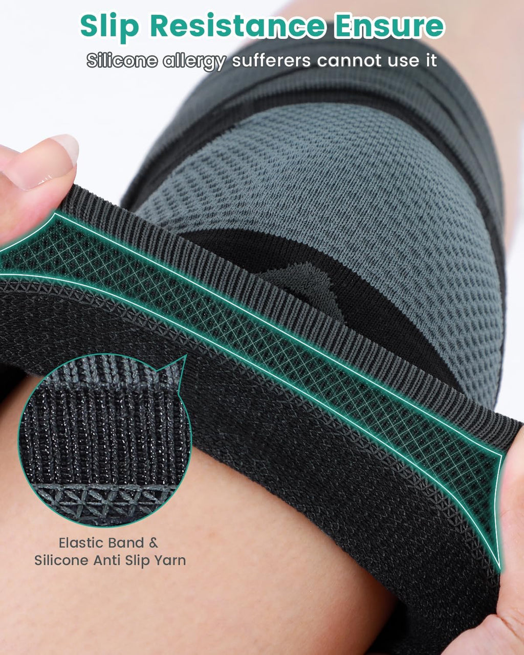 Sportneer Knee Brace - Zoned Pressure Design for Pain Relief - Lightweight Compression Sleeve for Men & Women