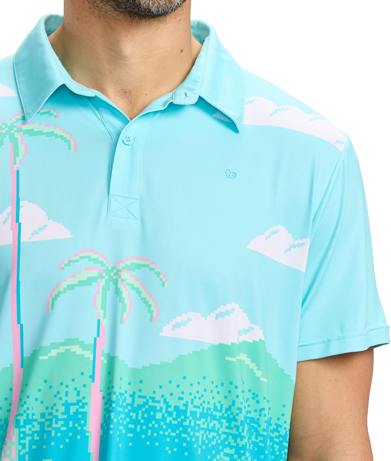 Tipsy Elves Men’s Golf Polo Shirt - Moisture-Wicking Stretch Fabric for Ultimate Comfort - Athletic Fit