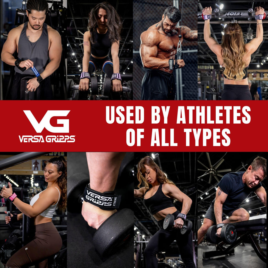 Versa Gripps Pro, Made in USA, Wrist Straps for Weightlifting Alternative, Best Training Accessory, R/L, Silver