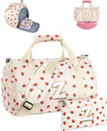 Skiennix Personalized Girls Gym Bag - Stylish Weekend Duffel with Shoe Compartment & Makeup Bag | Initial Travel Tote (Letter Z)