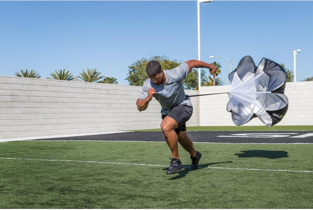 SKLZ Speed Chute - Resistance Parachute for Enhanced Speed & Acceleration Training | Grey/Black, 54-Inch