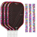 AMA SPORT Pickleball Paddle Edge Guard Tape 3 Pack Edge Protection Tapes 26mm Width Paddle Edge Cover Perfectly Fits Curved Edge Without Wrinkling (Magical Pink)