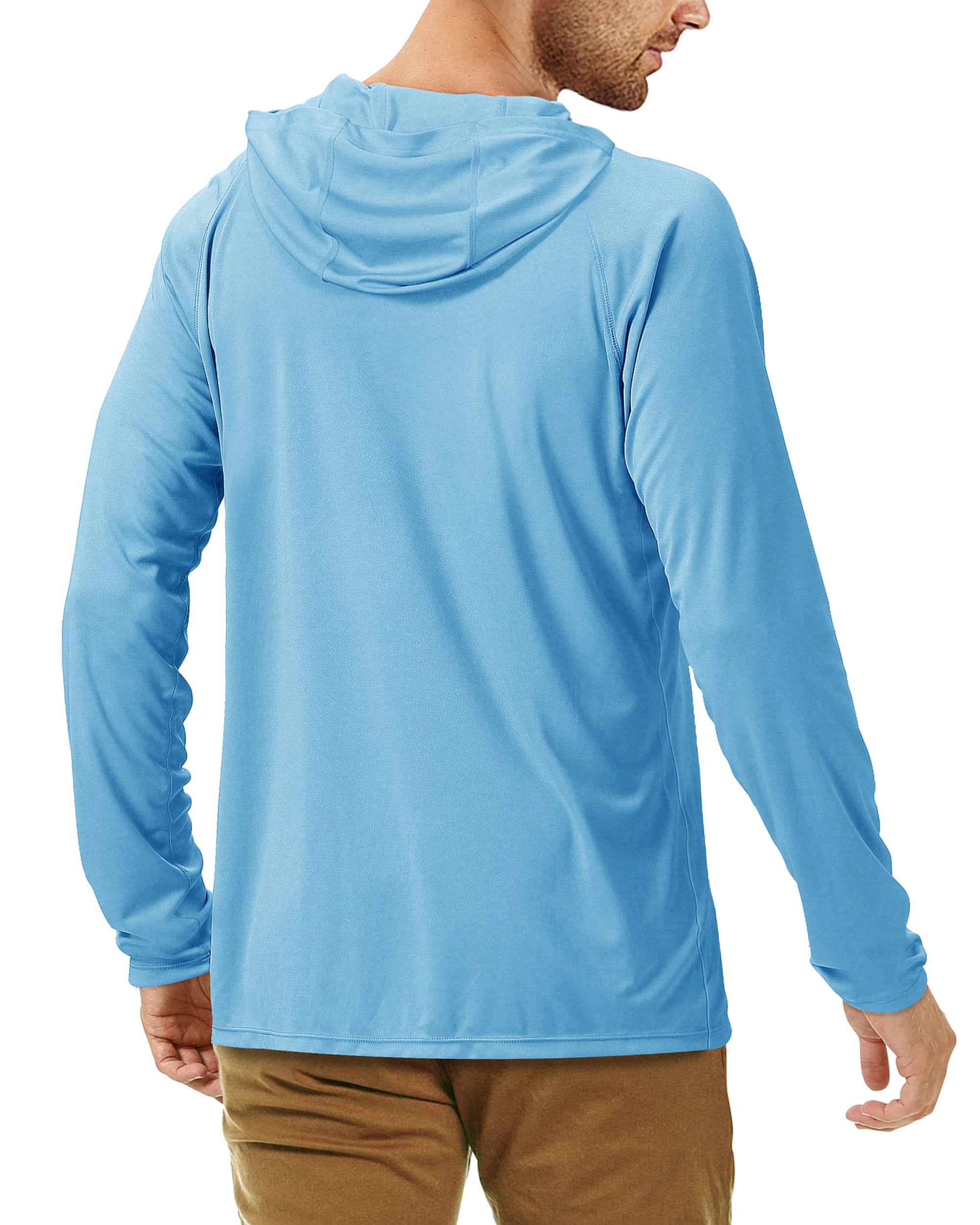 Roadbox 2 Pack UPF 50+ Fishing Shirts for Men Long Sleeve Sun Protection Hoodie Lightweight Outdoor UV Hiking Shirts