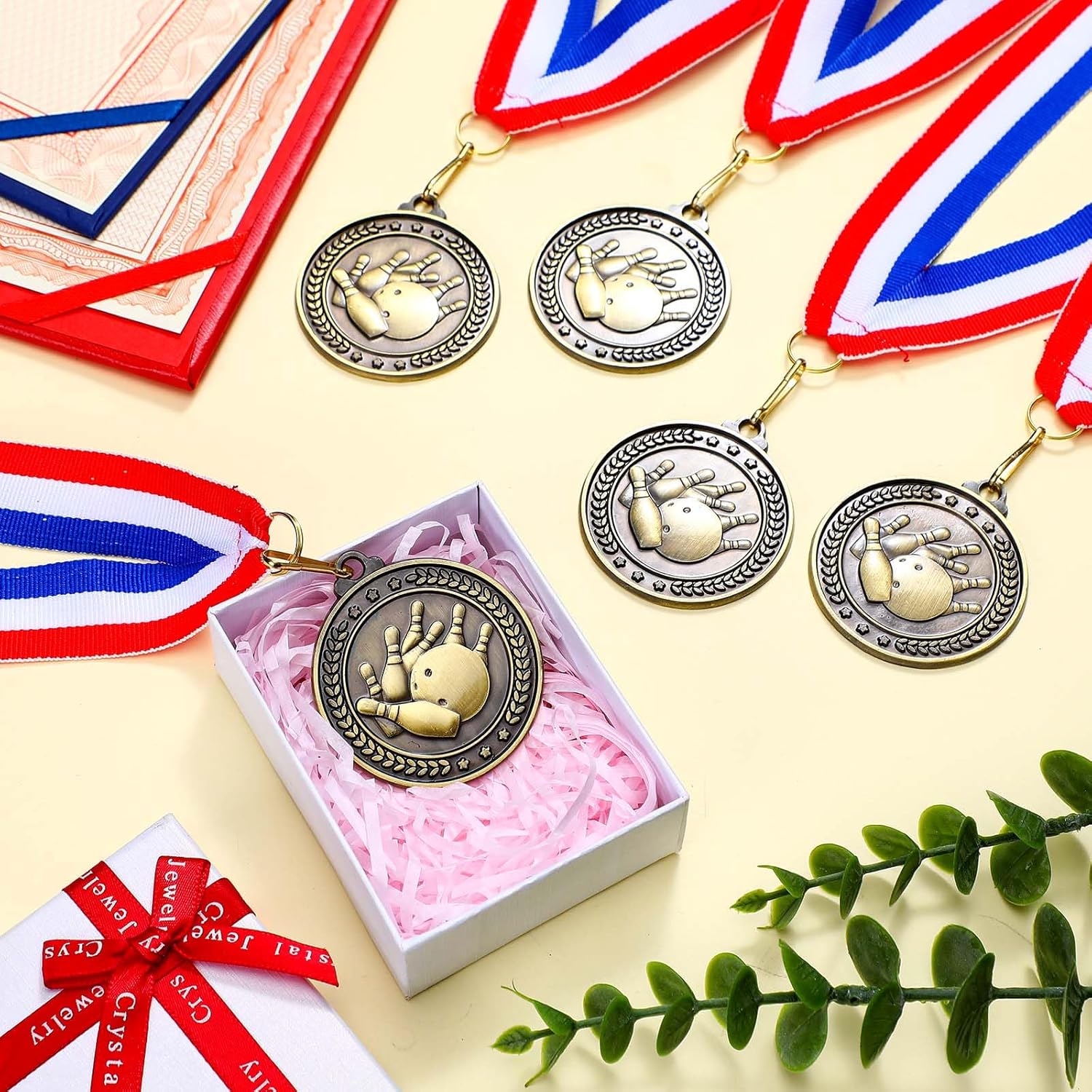 Remuuly 30 Pcs Gold Medals Bulk 2'' Basketball Soccer Baseball Volleyball Football Lacrosse Kickball Cheer Bowling Trophy Medals for Awards for Sports Participation Winner Gift