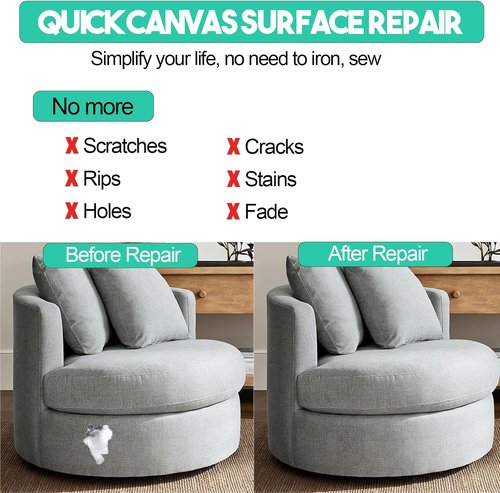 Canvas Repair Tape | Waterproof Fabric Repair Patch - Self-Adhesive 4" x 70" for Outdoor Gear