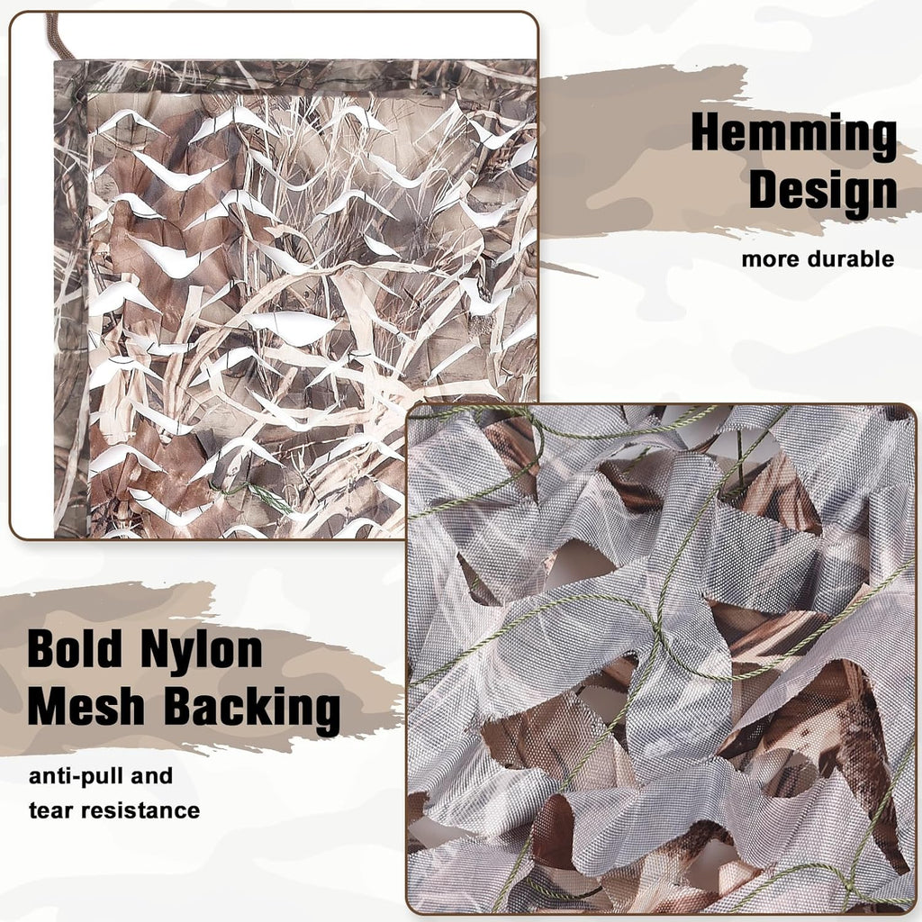 Skiennix Camo Netting - Versatile Camouflage Tarp for Hunting, Camping & Decorations | Multiple Sizes Available