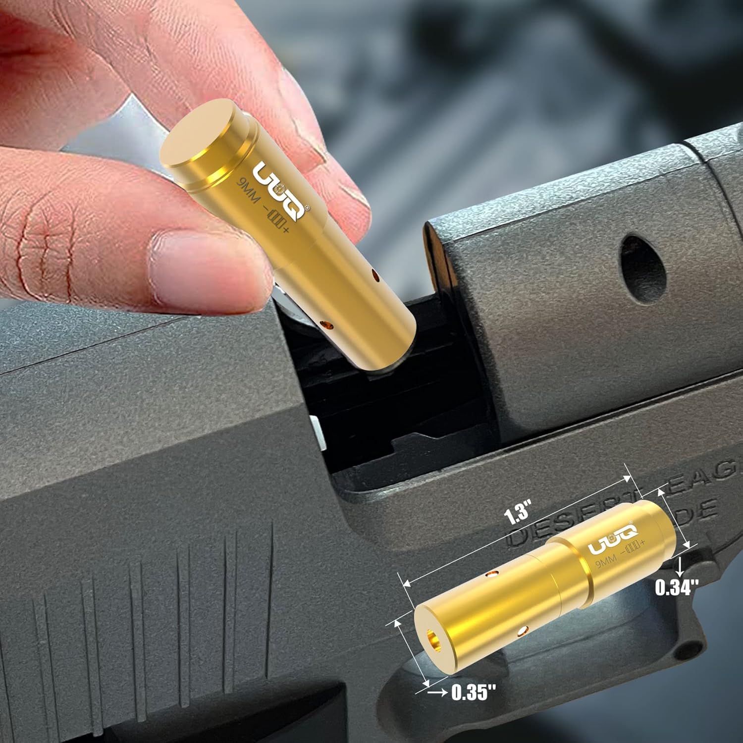 UUQ Laser Bore Sight - Red/Green Dot Beam for 9mm, .223 Rem, 5.56 NATO, .243, .308 & 12 Gauge Rifles