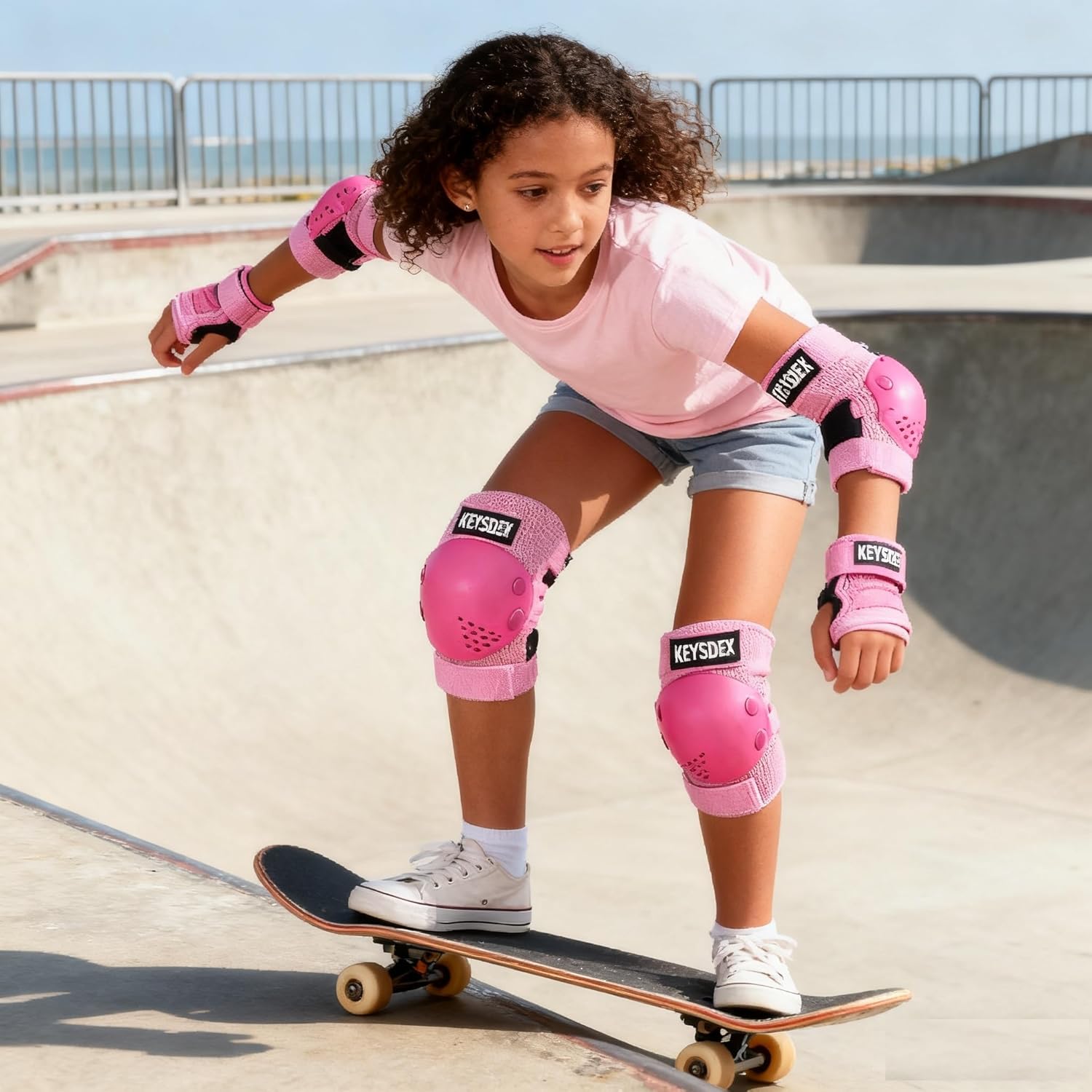 Skiennix Kids Protective Gear Set - Knee, Elbow & Wrist Pads for Ages 3-15 | Perfect for Skateboarding, Cycling & More
