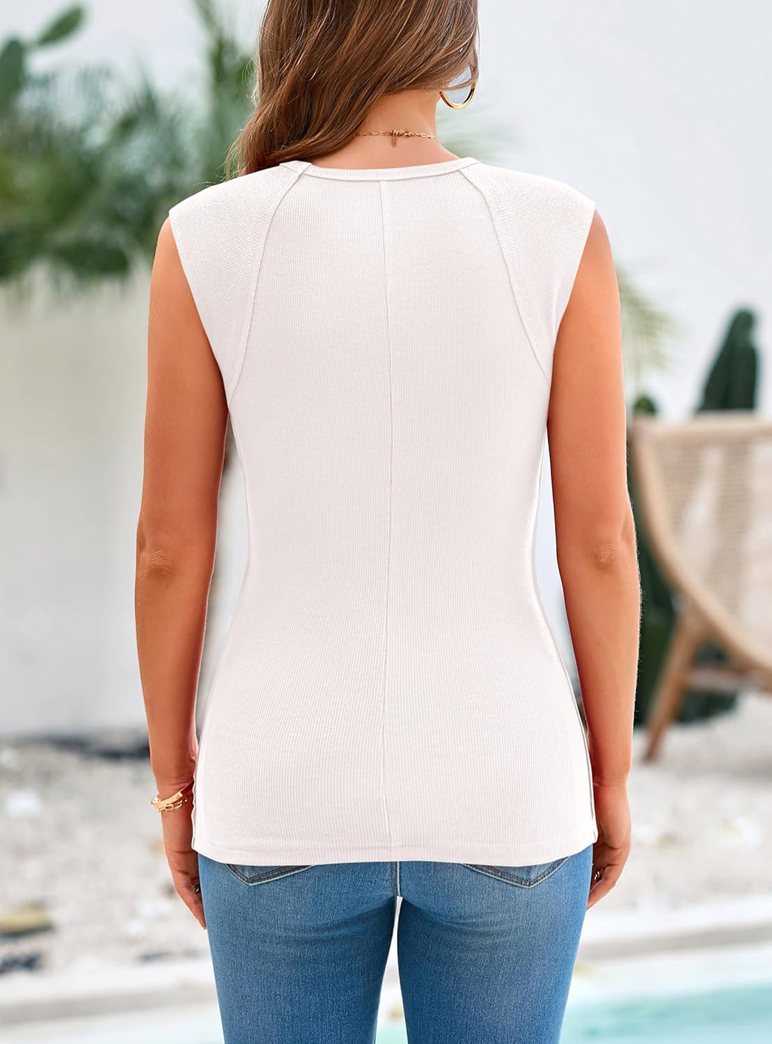 PRETTYGARDEN Women's Ribbed Tank Top - Slim Fitted Cap Sleeve Casual Tee for Summer Fashion
