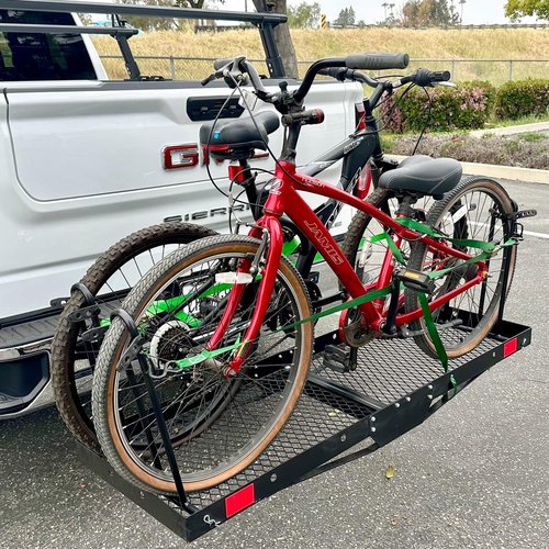 MaxxHaul 50641 Cargo Carrier Rack - 2-in-1 Hitch Mount for Bikes | 60" x 20" | 500 lb Capacity