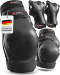 SKATEWIZ Skateboard Protective Gear Set - 6-Piece Smash Pads with Wrist Guards for Kids & Adults