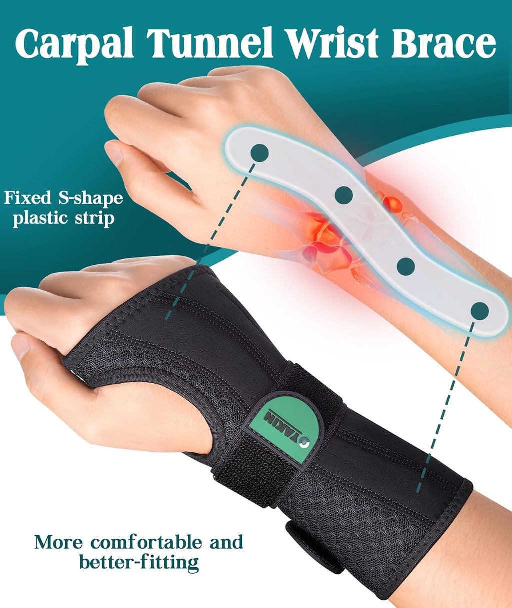 Oyakin Wrist Brace for Carpal Tunnel Night Support, Adjustable Wrist Splint for Tendonitis, Arthritis, Sprains, Wrist Pain Relief, Comfortable Hand Brace for Men and Women Right Left Hand