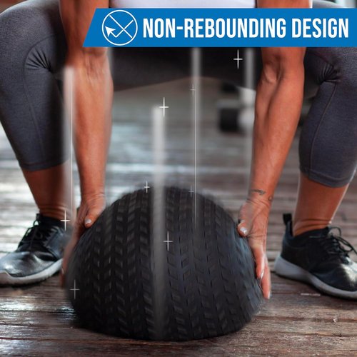 Fitness First Slam Ball - Easy-to-Grip Sand-Filled Medicine Ball for Weight Training | Various Weights Available