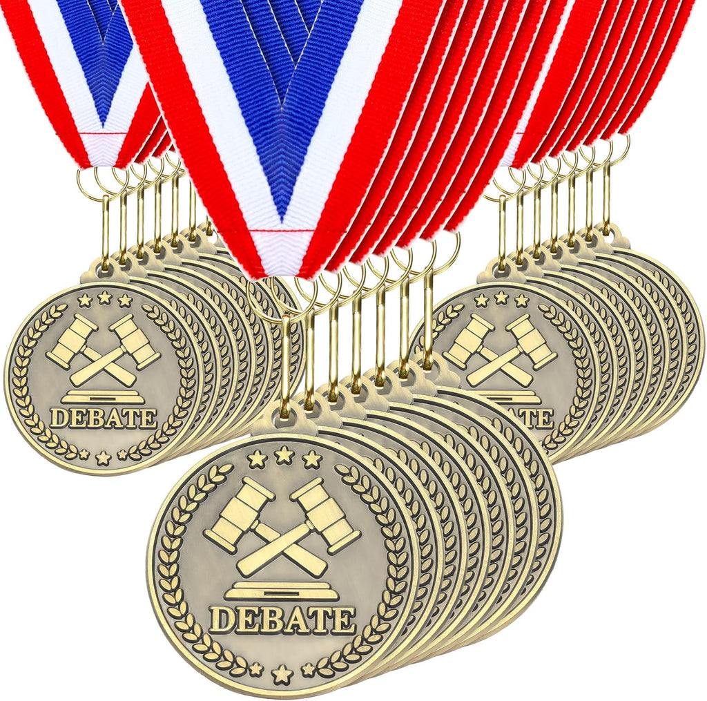 Quelay Gold Winner Medals - 30 Pcs 2'' Award Medals with Neck Ribbons for Tournaments & Competitions