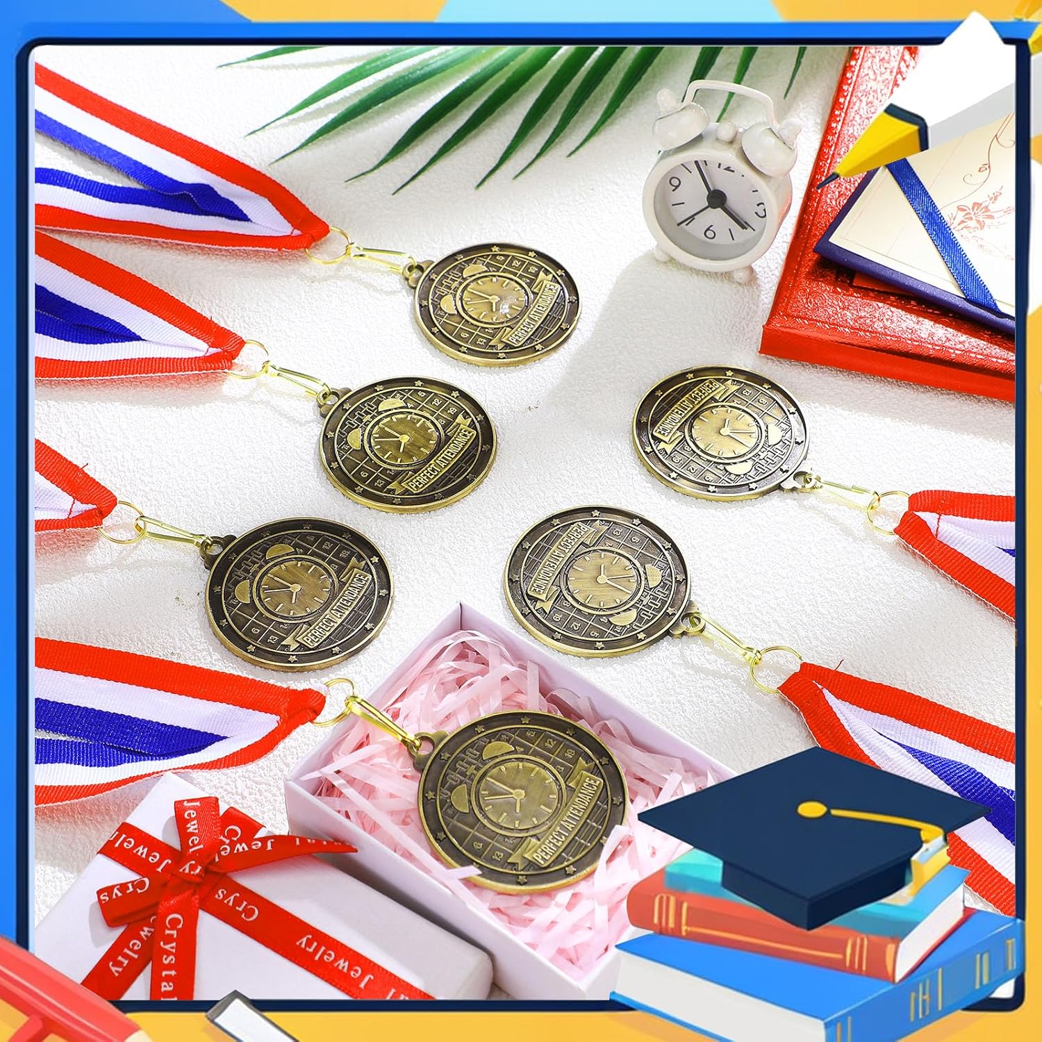 Quelay 30 Pcs Gold Medals - 2'' Award Trophies with Neck Ribbons for Kids & Adults | Graduation & Competitions