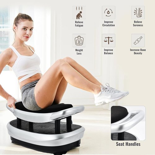EILISON FITABS 3D Vibration Plate Exercise Machine - Oscillation & Pulsation for Weight Loss | Fitabs Silver