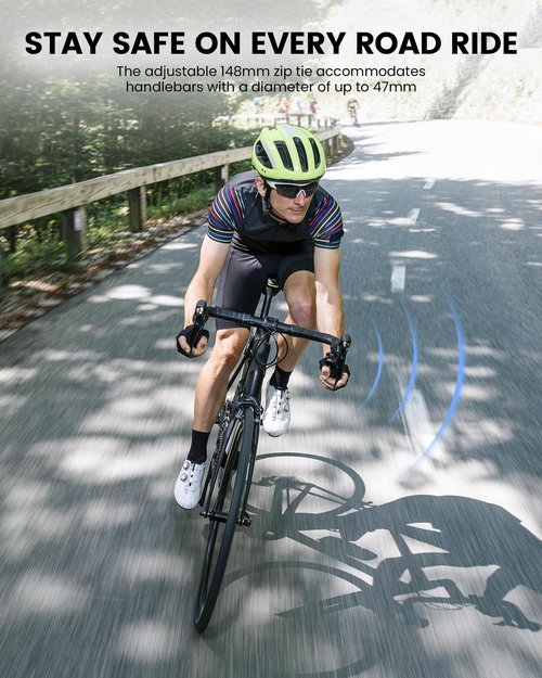 RAVEMEN Q3 Road Bike Bell, Dual-Hammer Copper Alloy Bicycle Bell for Adults Fit Handlebars up to 47mm, Lightweight for Most Grip Positions, Easy Installation