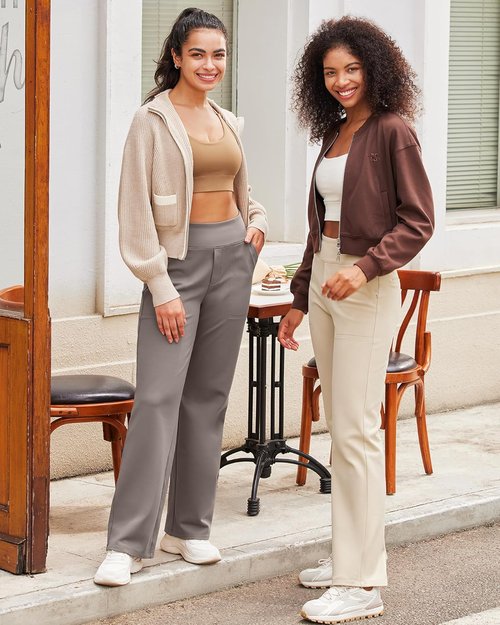 G4Free Yoga Pants for Women - High Waist Wide Leg Design with Pockets | Casual Stretch Sweatpants in Petite, Regular, Tall