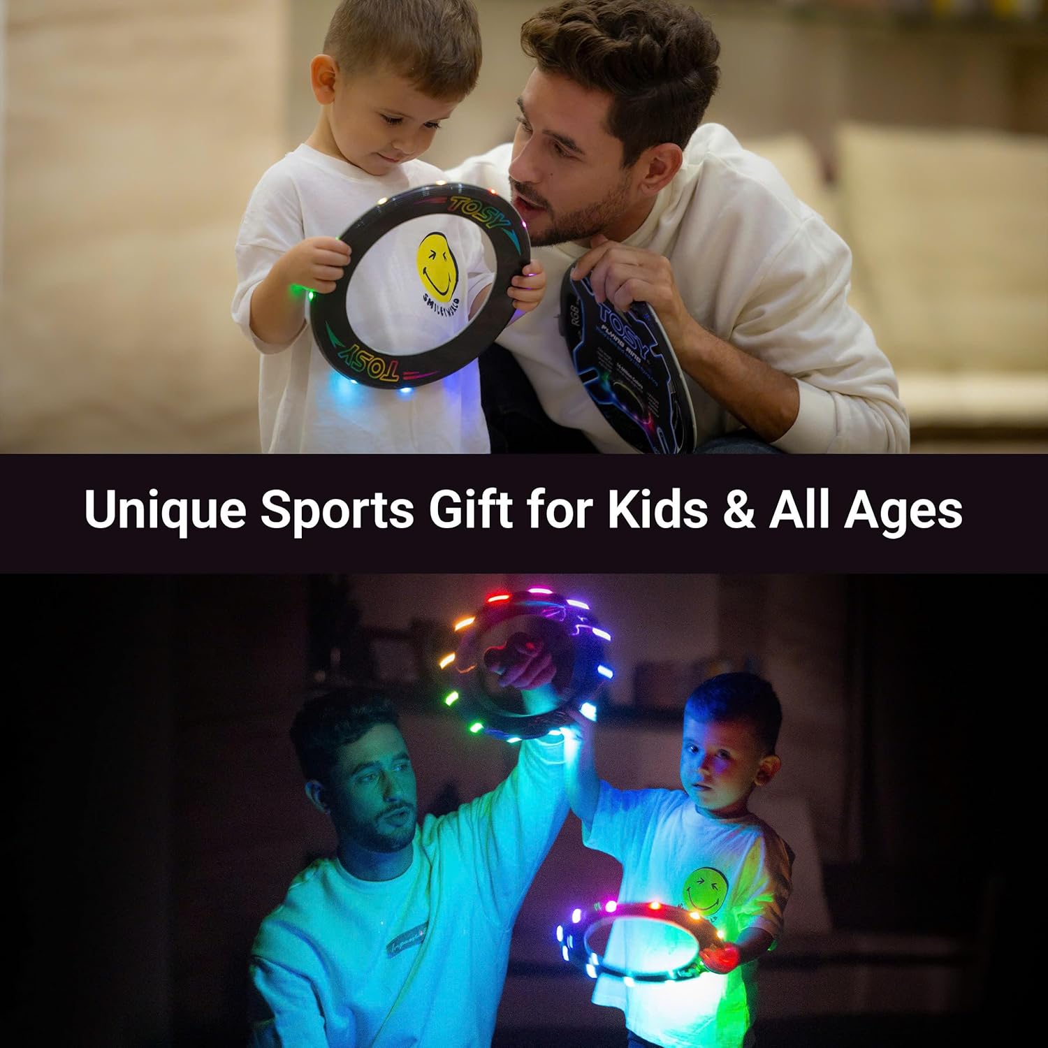 TOSY Flying Ring - Super Bright RGB Multicolor LED Toy | Waterproof & Safe for Kids, Teens, and Outdoor Fun
