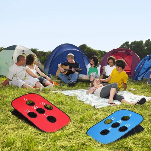 G4Free Portable Collapsible Cornhole Game Set - 5 Holes, 8 Bean Bags, Carrying Case | 3ft x 2ft for Camping & Travel