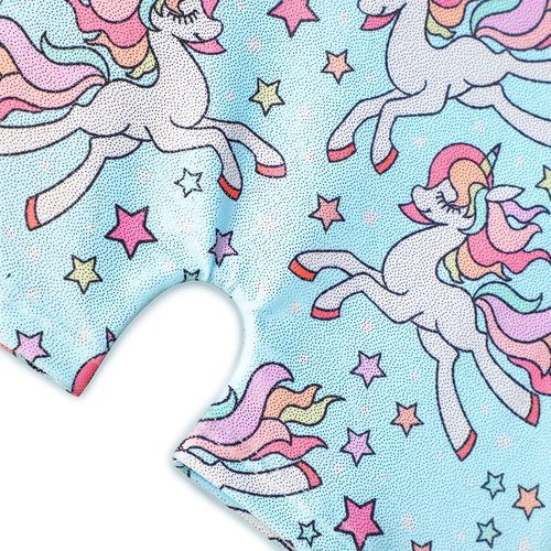 HOZIY Gymnastics Leotards for Girls - Sparkle Unicorn & Leopard Biketard Outfits, Sizes for Toddlers & Kids