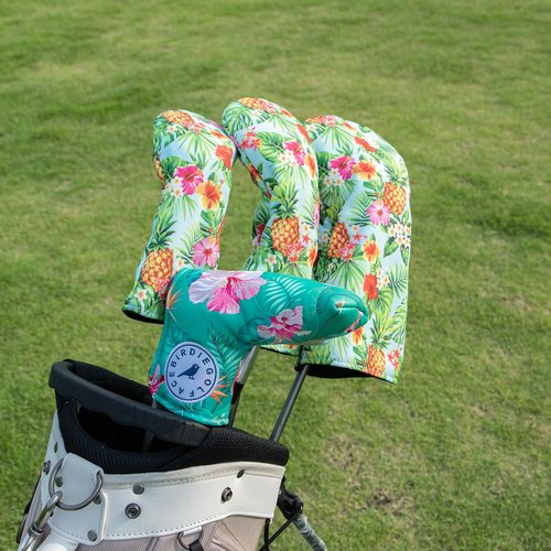 Golf Blade Putter Cover, Flower Style Elegant Embroidery Premium Leather Blade Putter Headcover Putter Head Covers for Scotty Cameron Ping Taylormade Odyssey