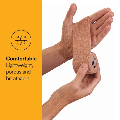 3M™ Coban™ Self-Adherent Wrap 1584, Tan, 18 Bags/Case