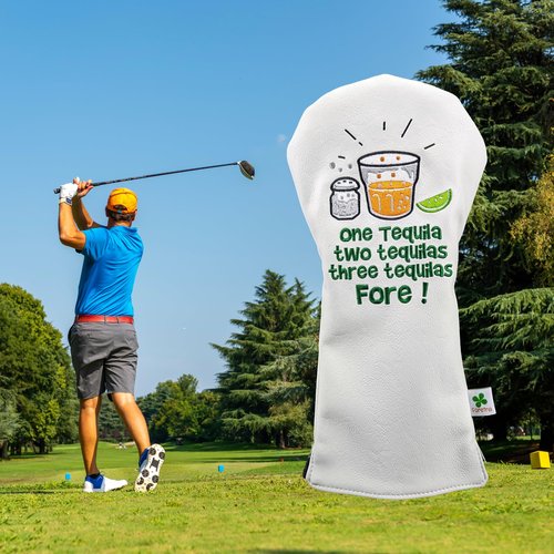 Foretra Tequila Fore Golf Headcover Driver Cover Mallet Blade Putter Cover 3 Wood Fairway Wood Head Covers Hybrid Head Covers Novelty Fun fits Most Brands Funny Golf 7 Wood Head Cover