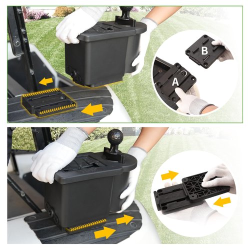 10L0L Universal Golf Ball Washer and Club Head Cleaner for EZGO Club Car Yamaha, Stay at the Top of Your Golf Game with the Convenient-Black