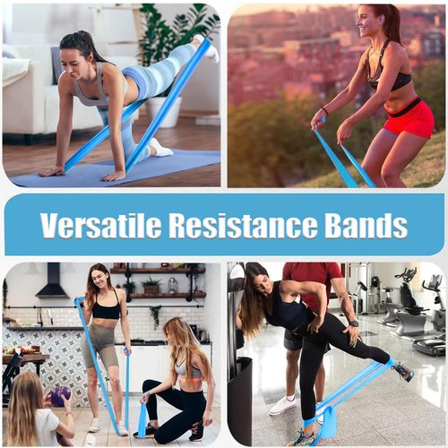 Exercicse Bands Set for Women or Men, GOAITOU Professional 5 Pack Resistance Bands with Same Resistance Level, Fitness Workout Band, Elastic Bands for Yoga, Pilates, Strength Training