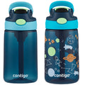 Contigo Kids Water Bottle with Redesigned AUTOSPOUT Straw 14oz. 2 Pack Blueberry and Blue Raspberry & Blueberry and Blue Raspberry with Cosmos