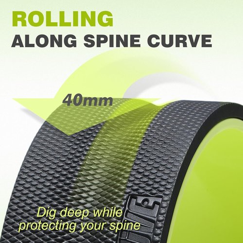 Back Roller Wheel - 5 Pack Yoga Foam Rollers for Deep Tissue Massage & Pain Relief | Green