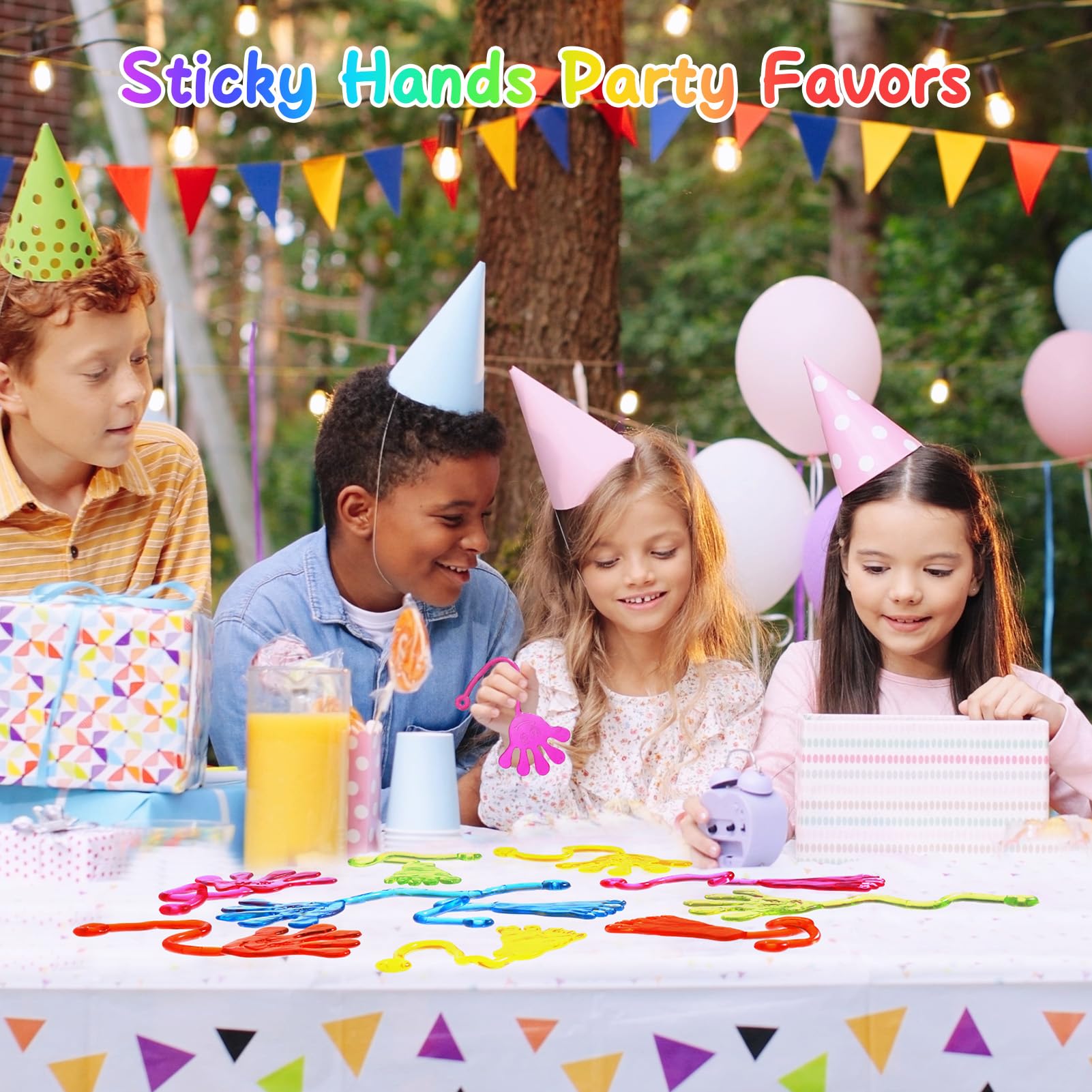 Sticky Hands Bulk 30 PCS Party Favors for Kids 4-8,8-12 Year Stretchy Sticky Hand Feet Goodie Bags Stuffers for Kids Classroom Prizes Back to Schoo Gifts for Student Birthday Trinkets Slap Hand