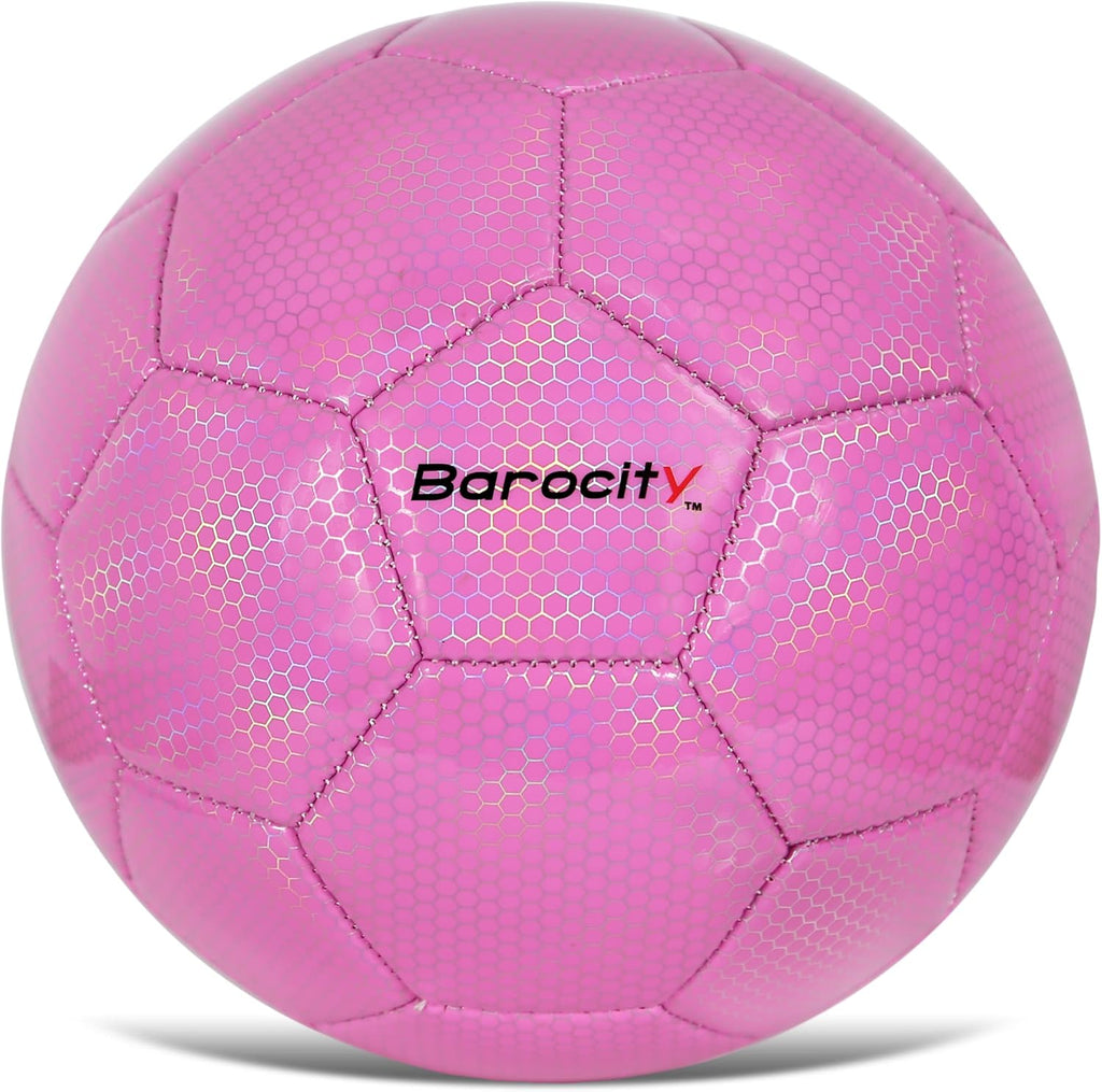 Skiennix Soccer Ball - Premium Official Match Ball with Reflective Iridescent Rainbow Design | Durable for Indoor & Outdoor Play