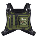 CVLIFE Outdoor Chest Bag for Men, Tactical Chest Pack with Phone Holder, Adjustable Running Vest Bag with Extra Storage, Lightweight Anti-theft EDC Rig for Hiking, Cycling, Sports, Workouts, Green